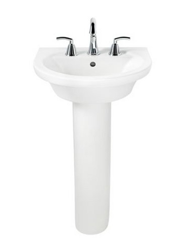 American Standard 0403.800 Tropic Petite Sink and Pedestal with 8